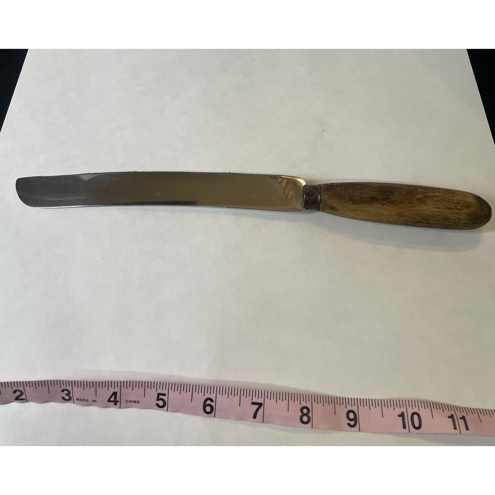 Antique Viners of Sheffield England Super Stainless Serrated Knife Wood Handle - Picture 3 of 3